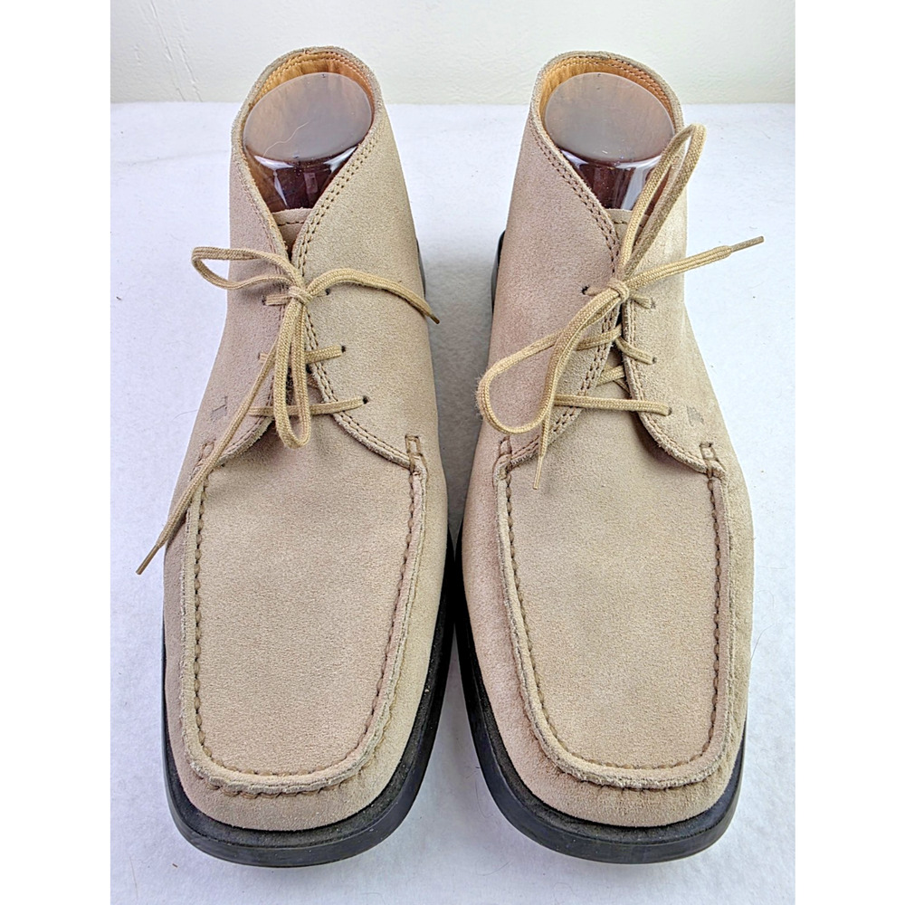 Tod’s Desert Chukka Boots Mens Sz 8 Tan Suede Lace Up Luxury Casual Ankle Boots